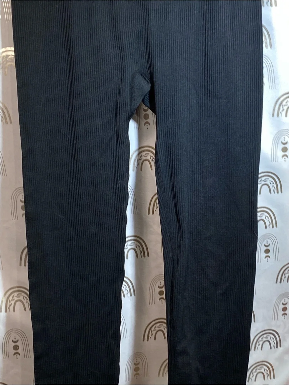 Colsie Black Ribbed High-Waist Kids Leggings